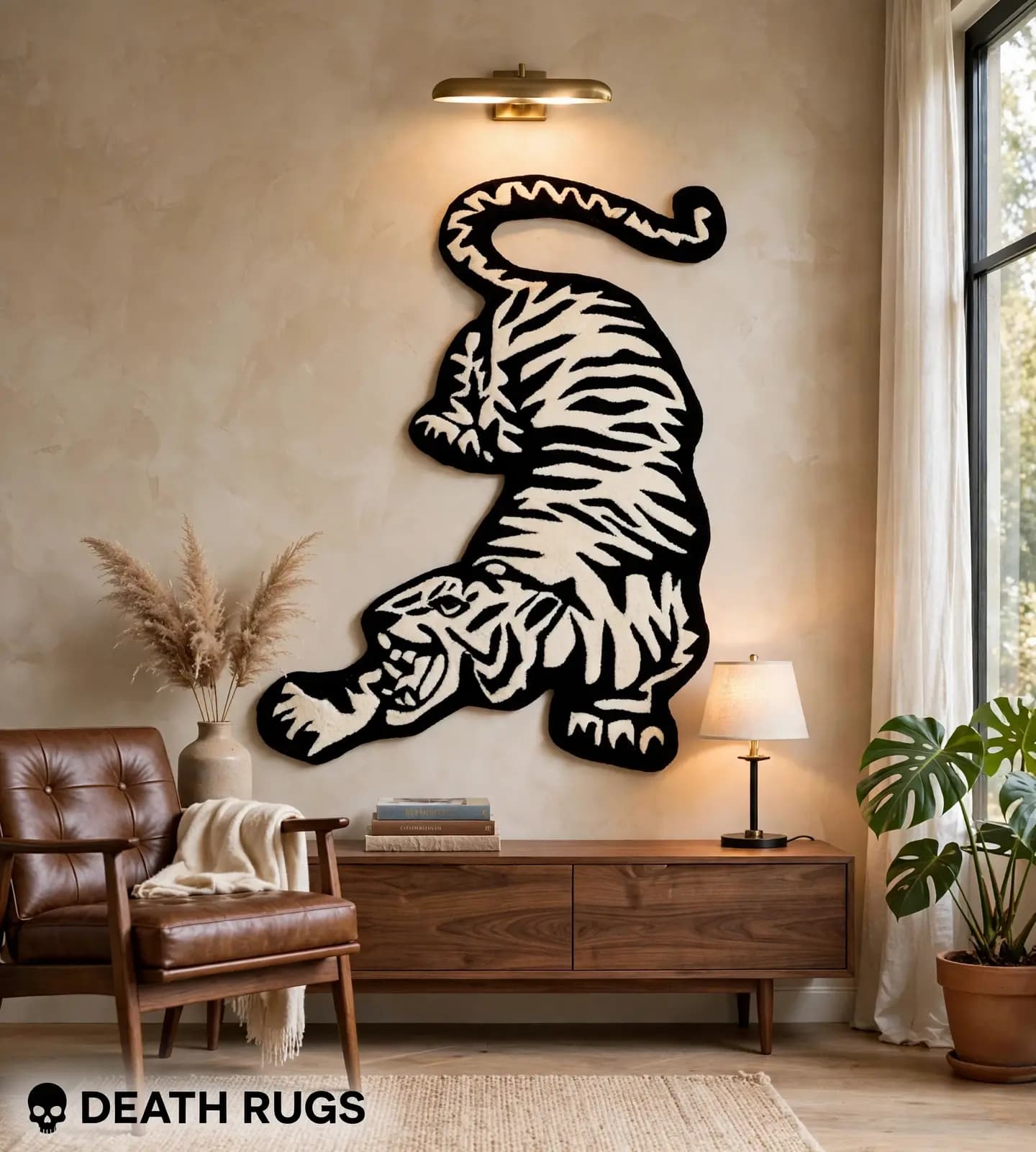 Prowling White Tiger Rugs slide 3