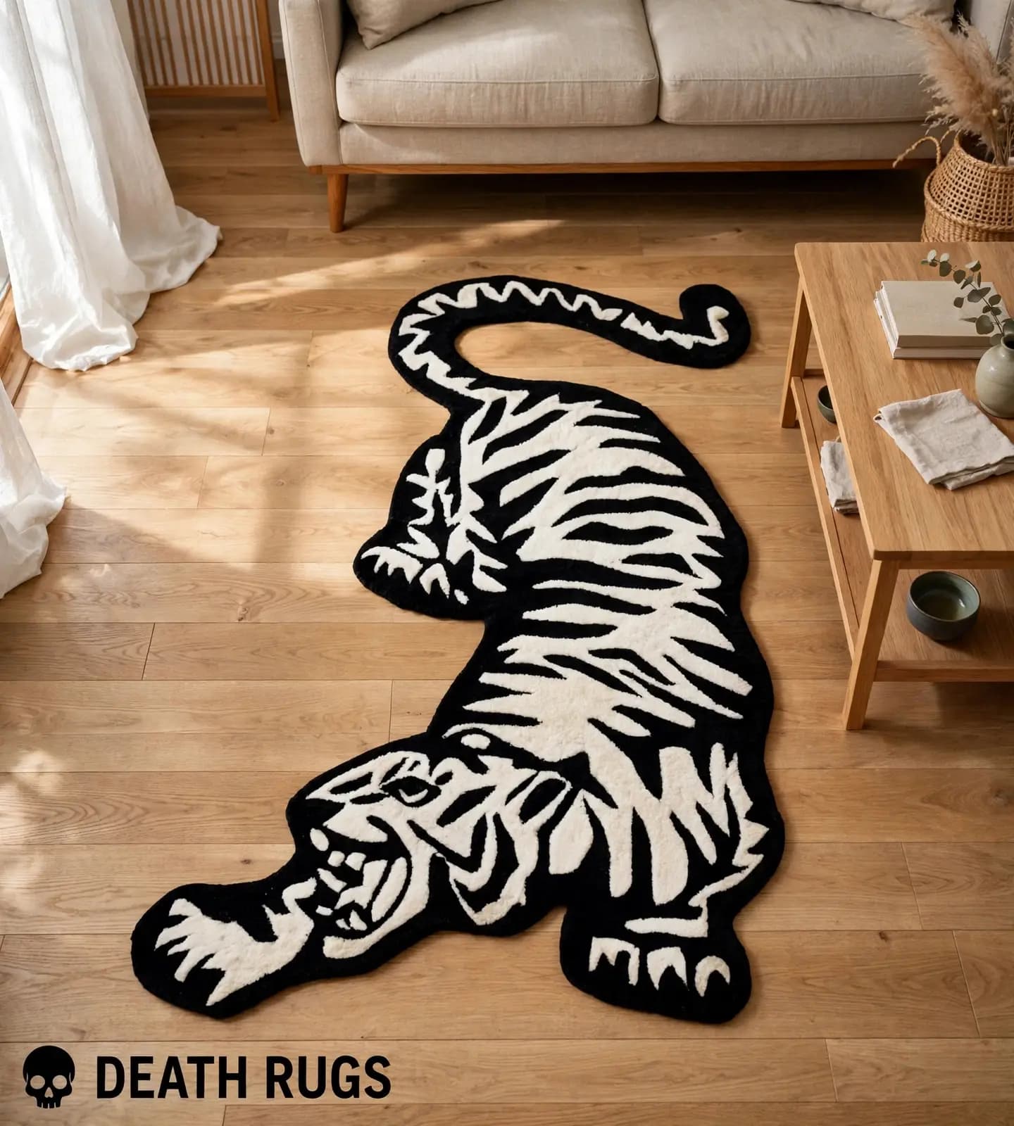 Prowling White Tiger Rugs slide 5
