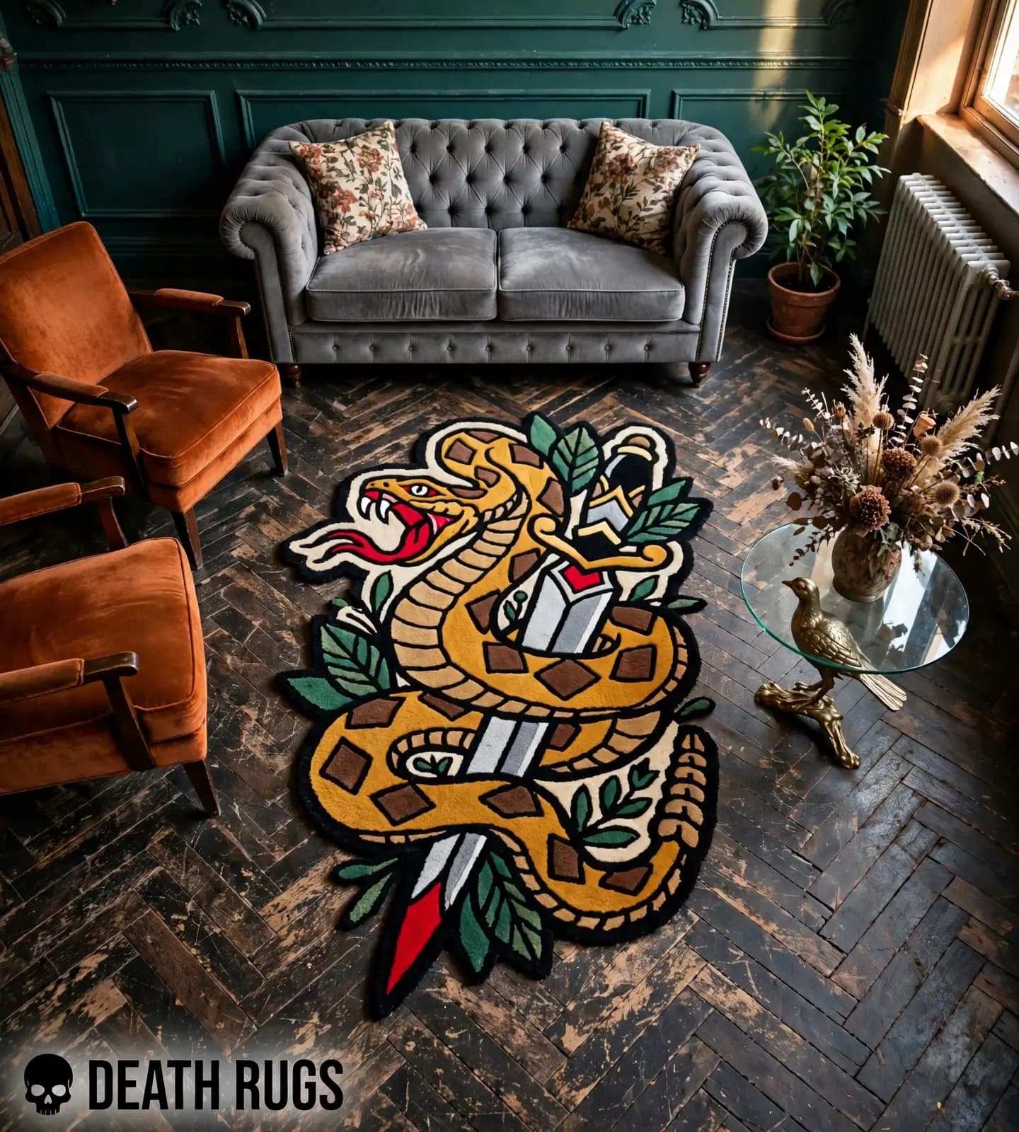 Coiled Viper & Dagger Rugs slide 4