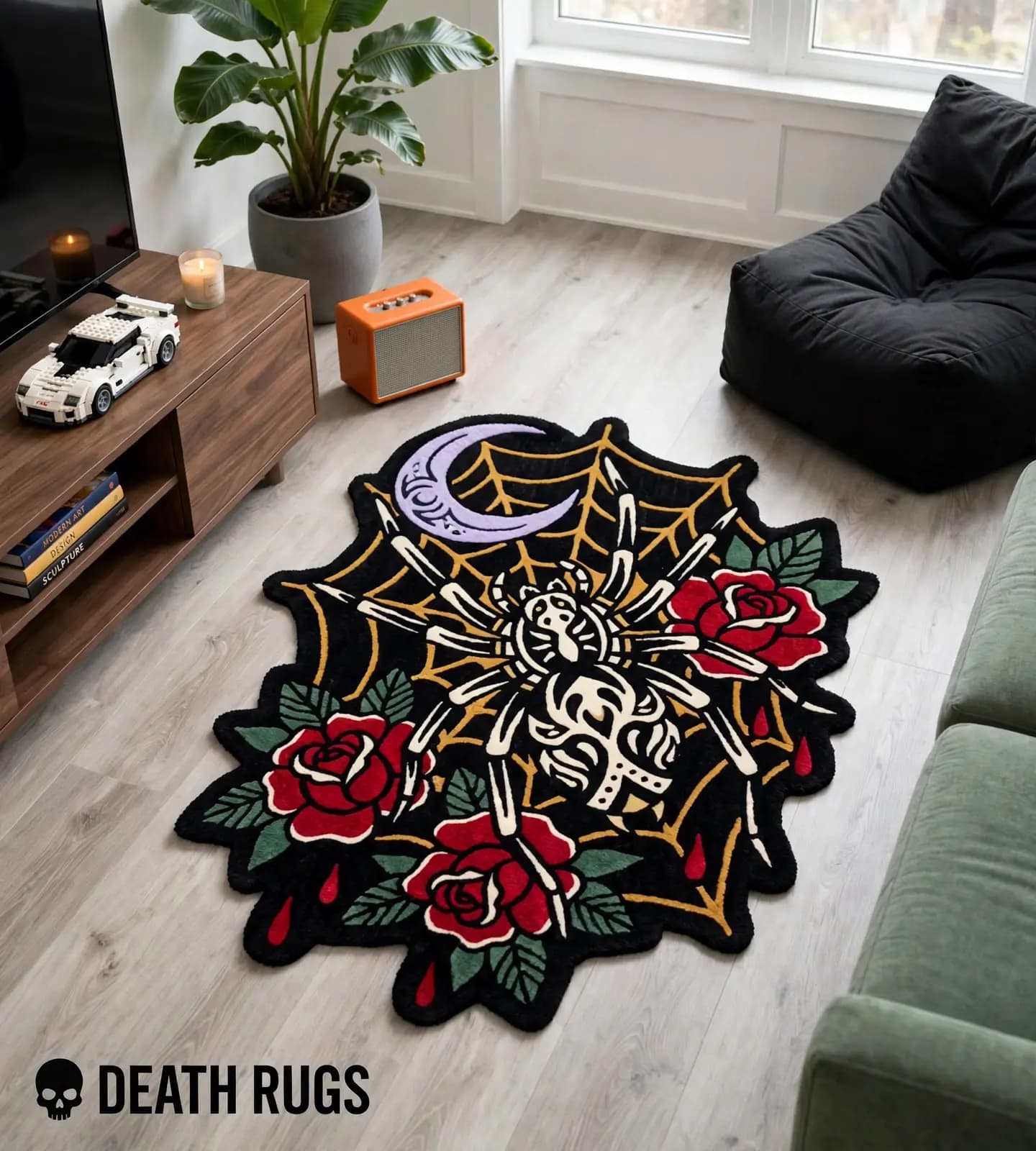 Skeleton Spider & Crescent Moon Rugs slide 6