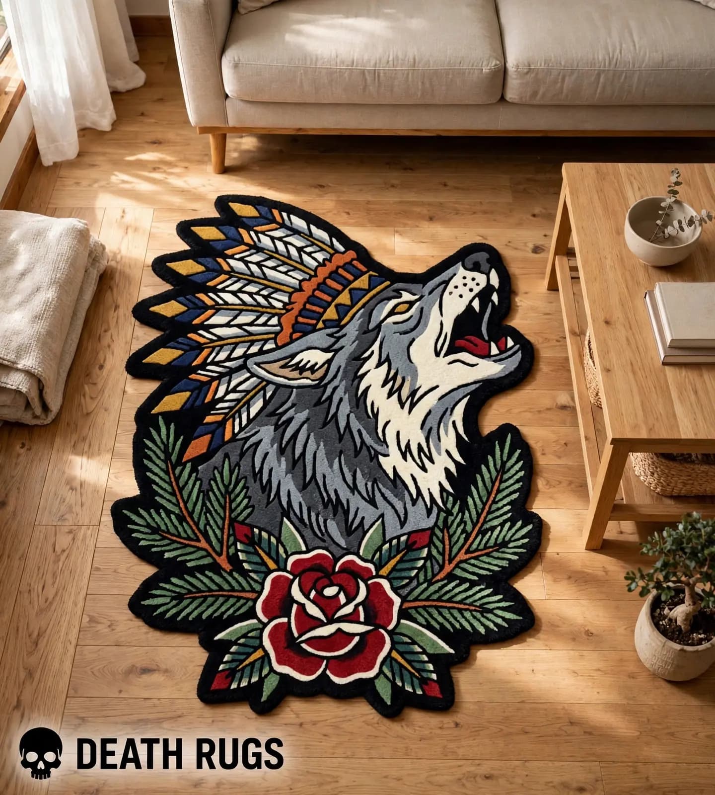 Howling Wolf Rose Rugs slide 6