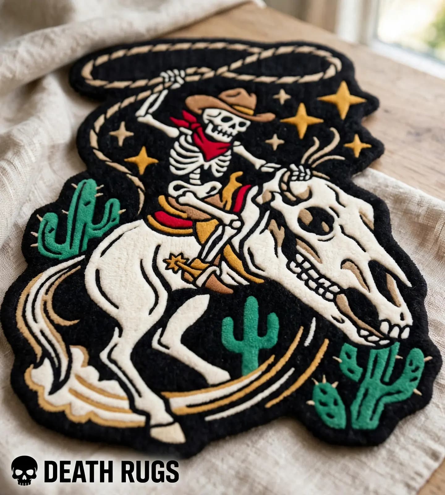 Ghost Rider Skeleton Cowboy Rugs slide 8