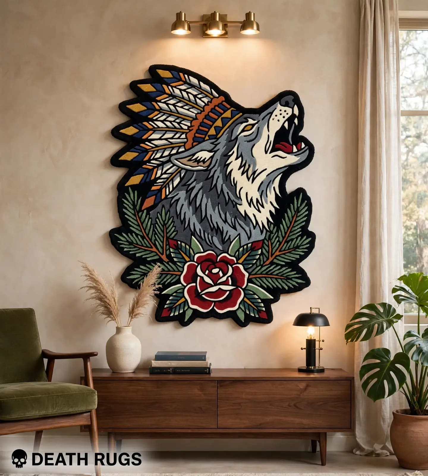 Howling Wolf Rose Rugs slide 4