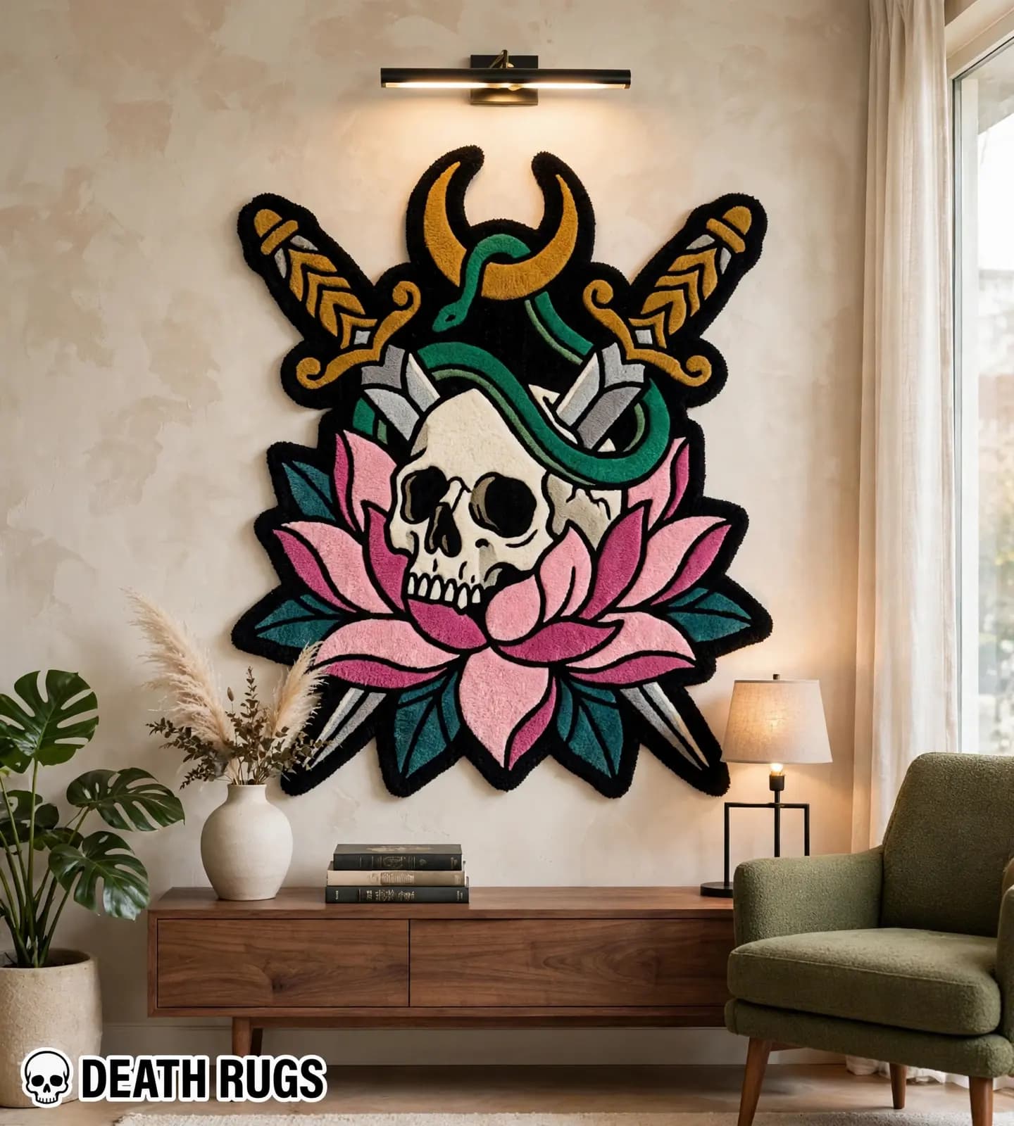 Sacred Skull and Daggers Rugs slide 7