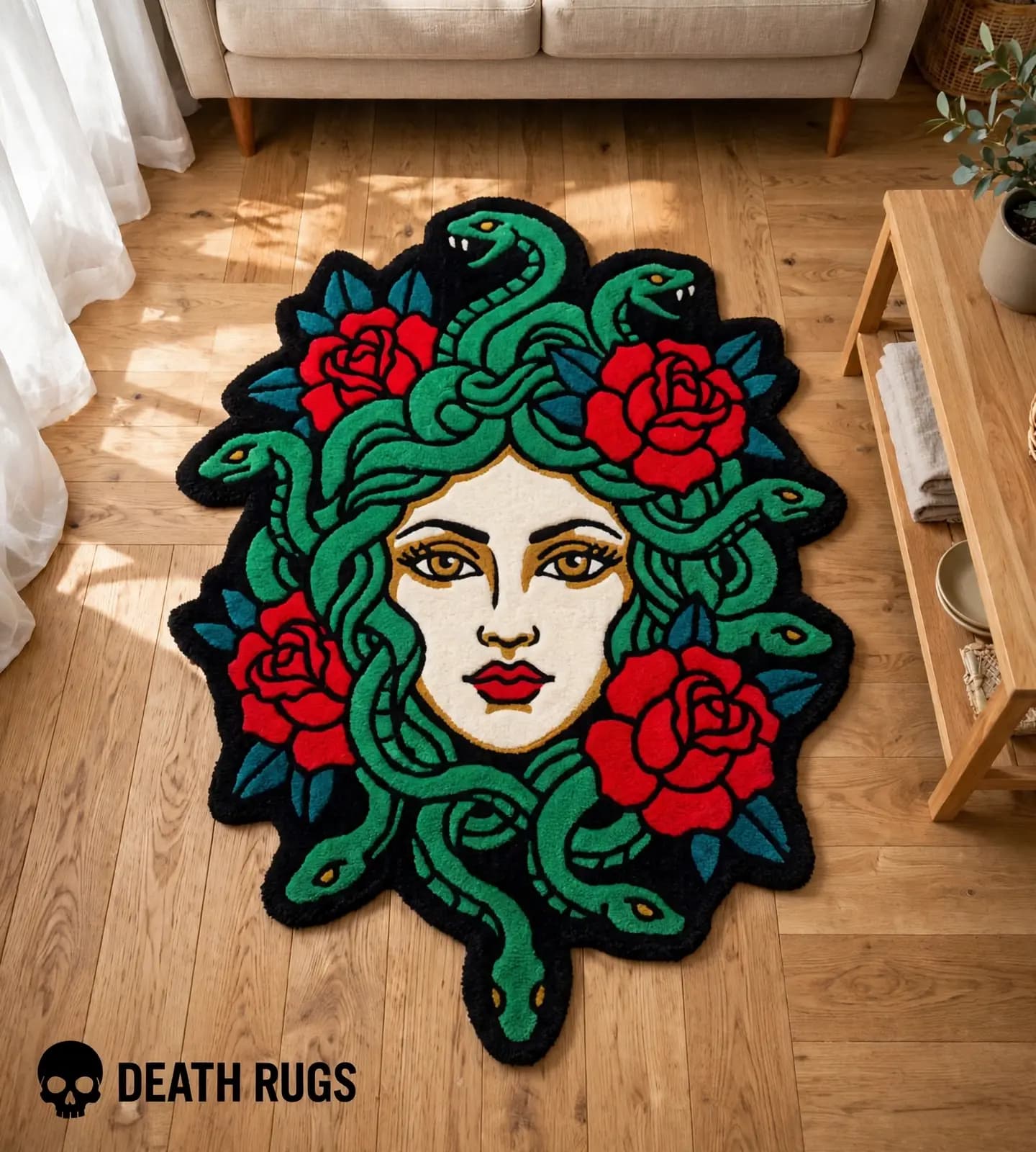 Medusa & Crimson Roses Rugs slide 7
