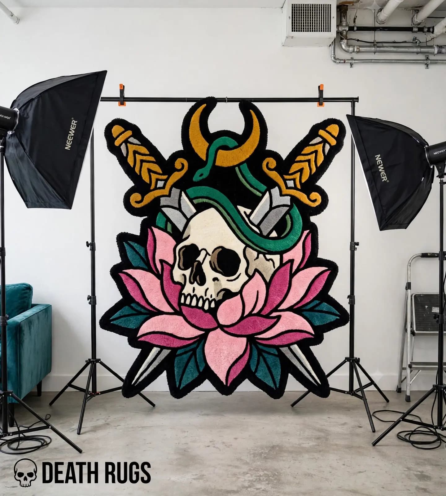 Sacred Skull and Daggers Rugs slide 8
