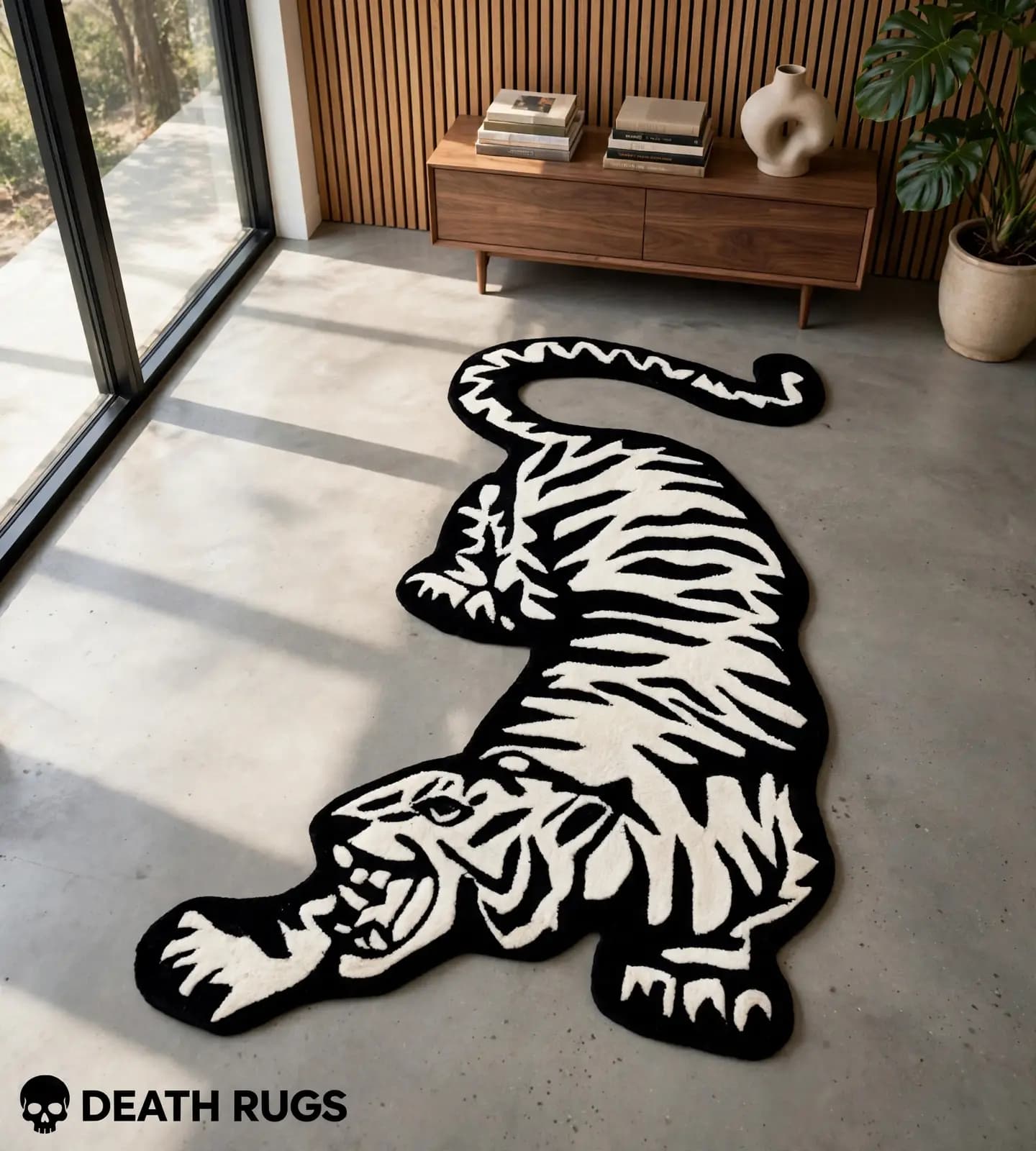 Prowling White Tiger Rugs slide 6