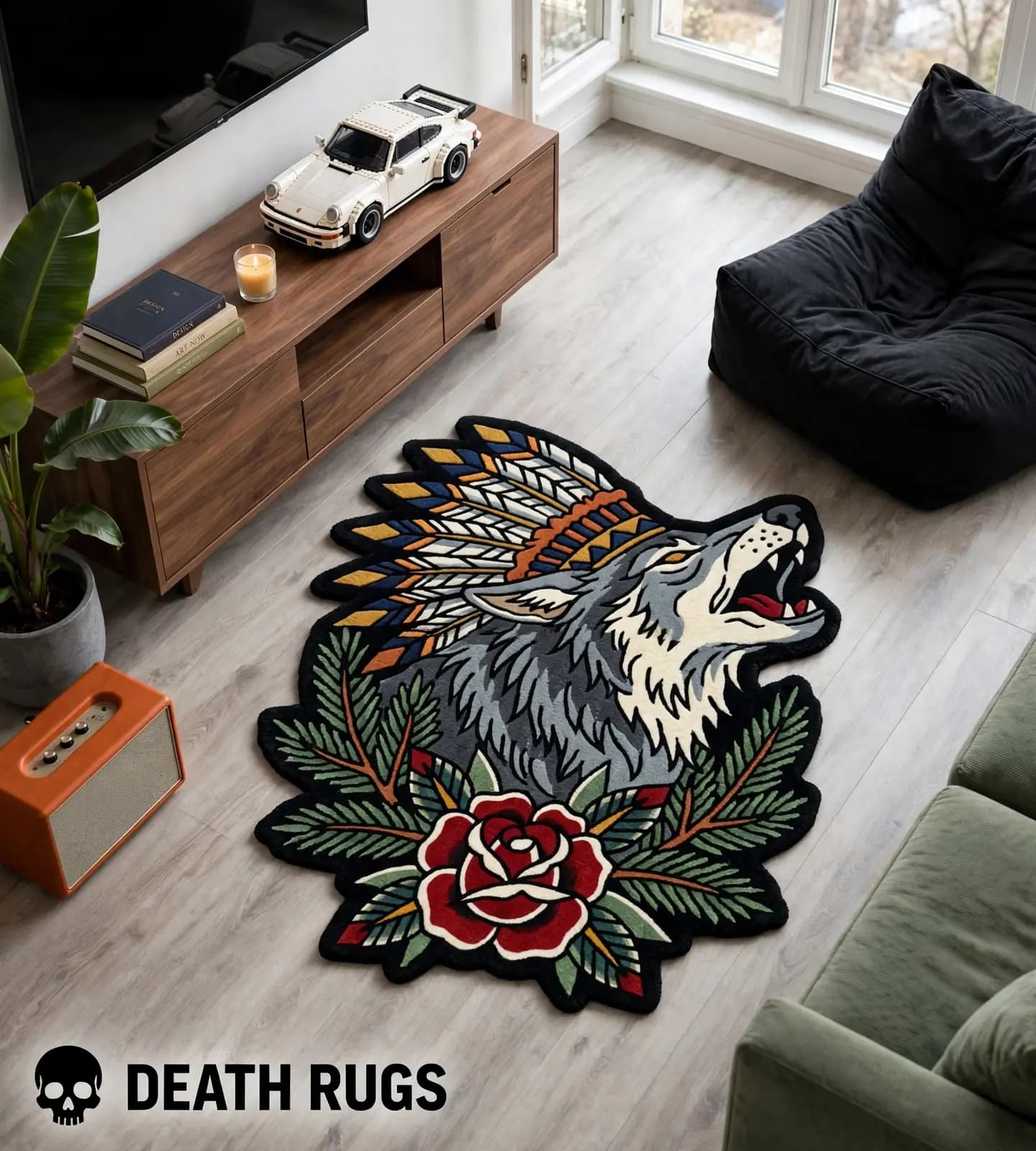 Howling Wolf Rose Rugs slide 3