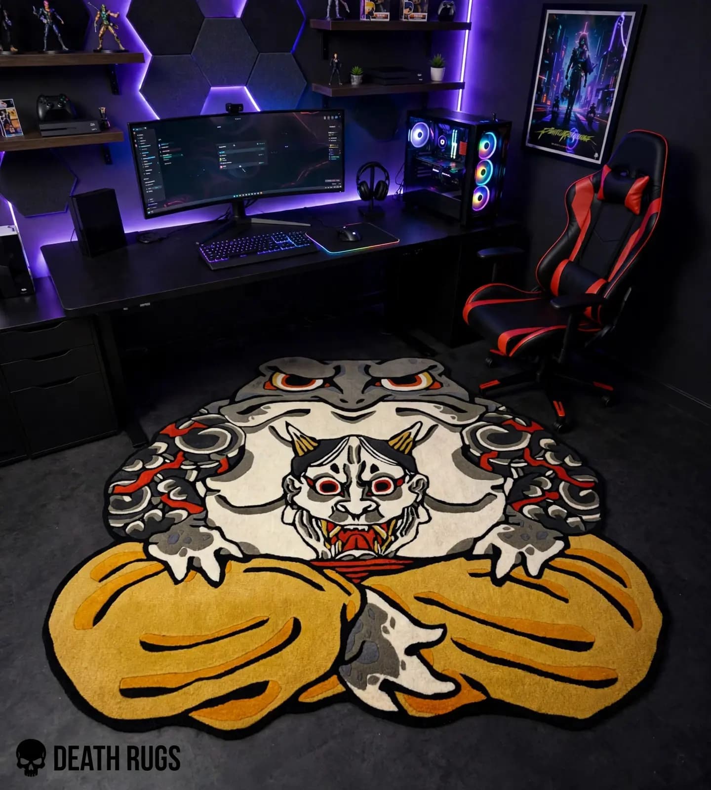 Meditating Hannya Toad Rugs slide 7