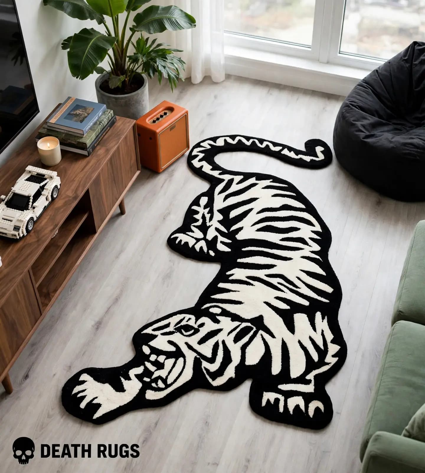 Prowling White Tiger Rugs slide 7