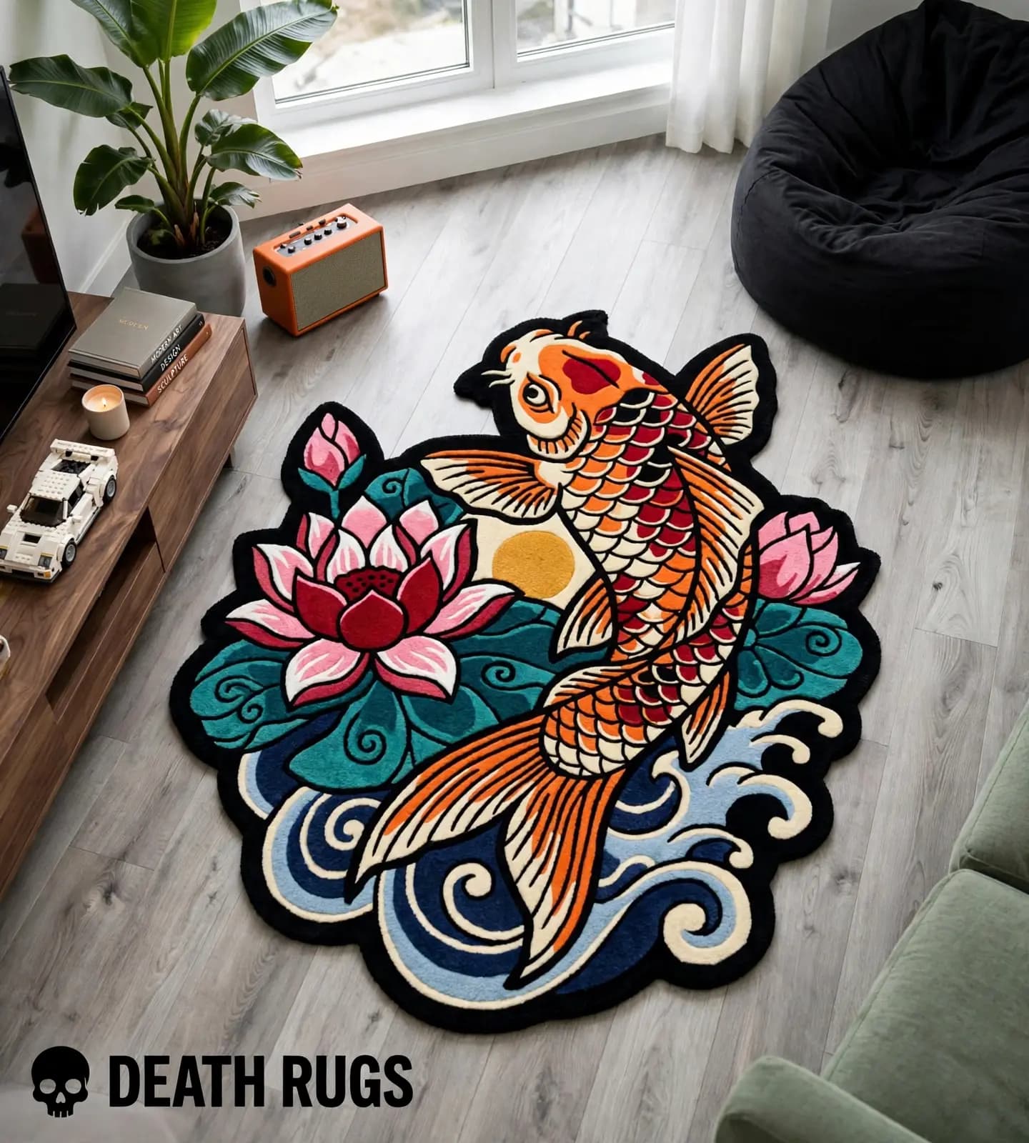 Golden Koi Lotus Rugs slide 4