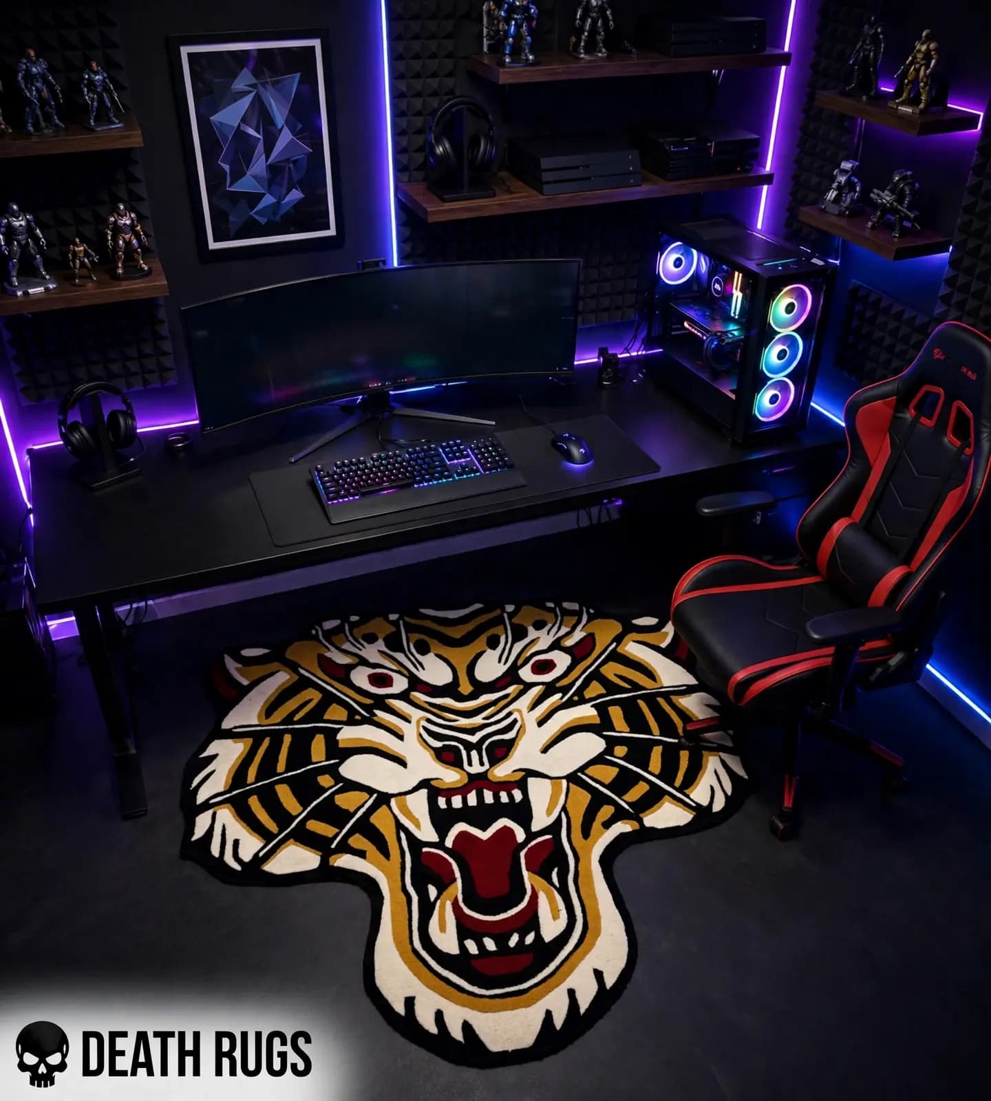 Golden Roar Tiger Rug slide 8