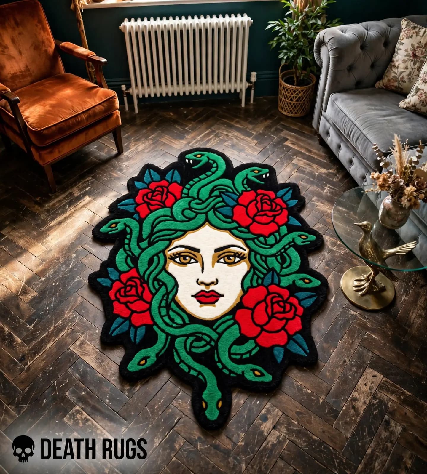 Medusa & Crimson Roses Rugs slide 8