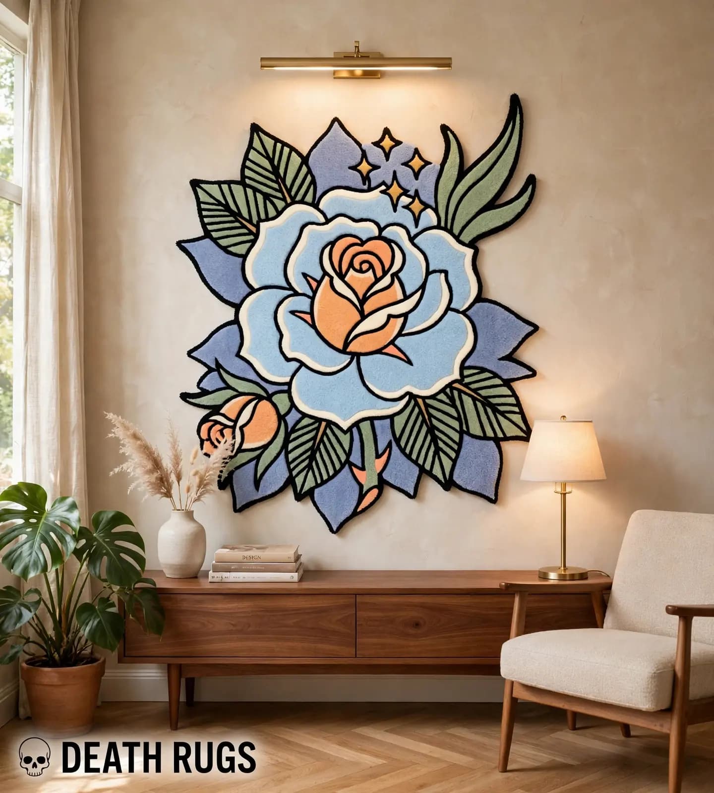 Pastel Peach Bud Rose Rugs slide 3