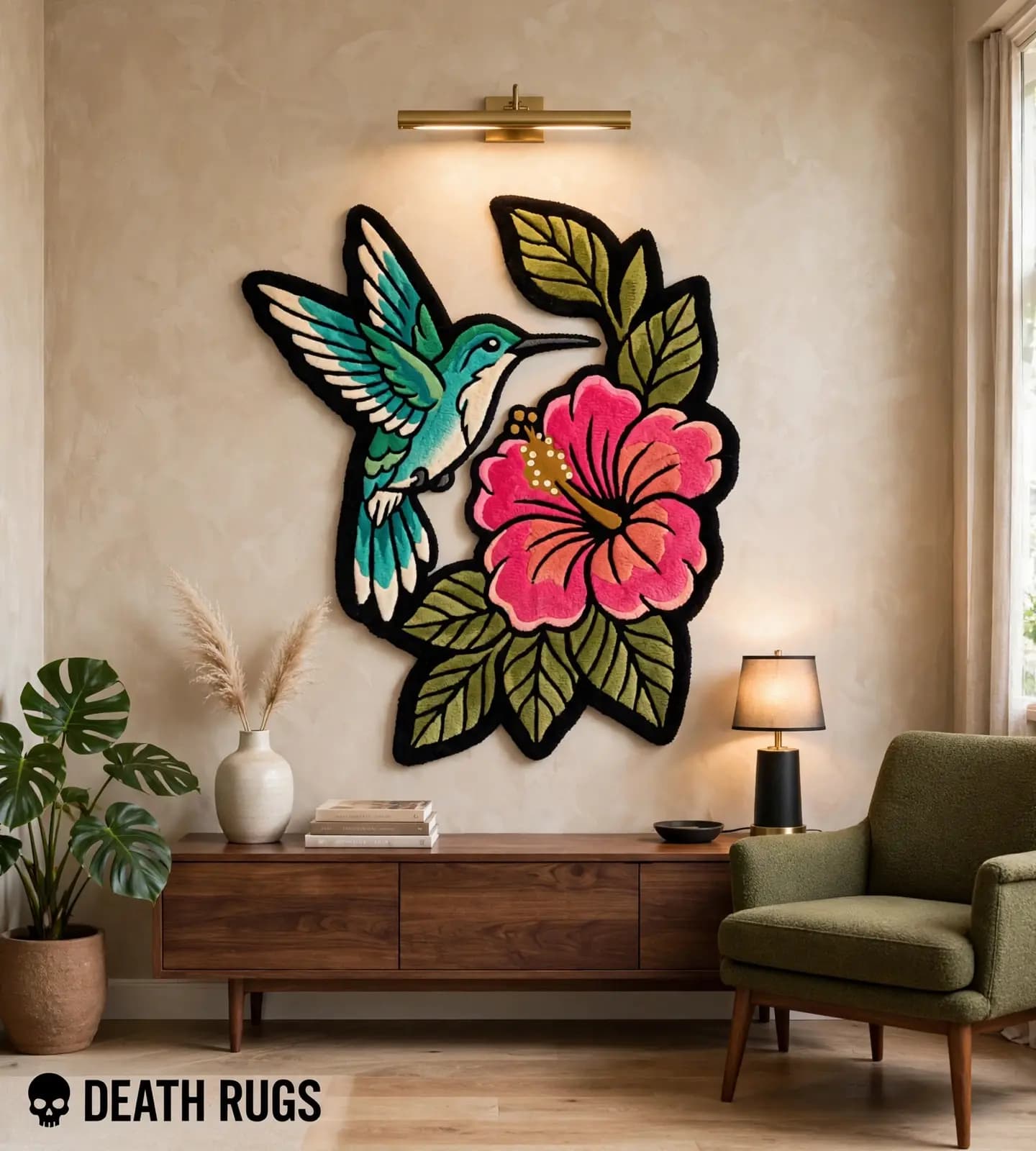 Hummingbird & Hibiscus Blossom Rugs slide 4