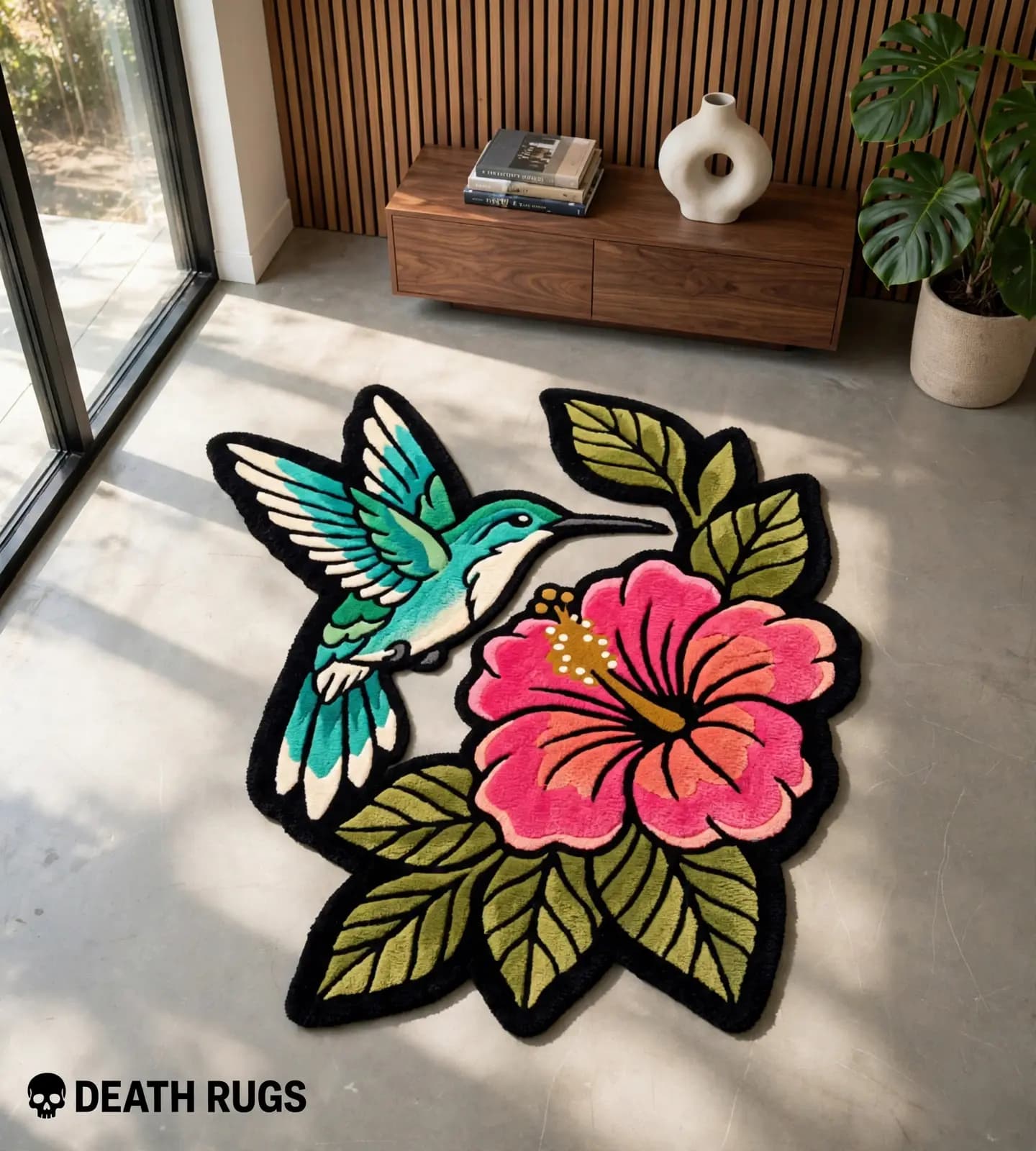 Hummingbird & Hibiscus Blossom Rugs slide 7